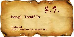 Hengl Tamás névjegykártya